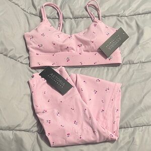 Astoria Pink Sports Bra and Leggings Set